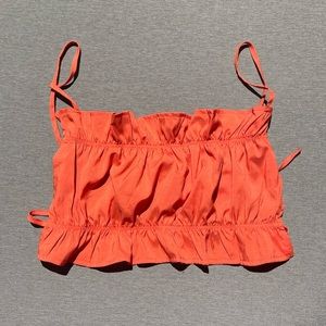 SHEIN backless top bring orange